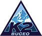 Logotipo K2 BUCEO - Bautismos de buceo en Getaria Gipuzkoa